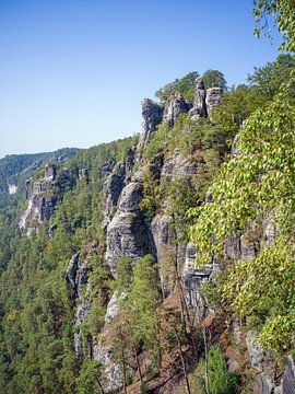 Sächsische Schweiz - Bastei-Felsen an der Elbe