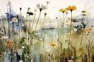 Flower fields | Silent Witnesses | Flower fields by Eye catching paintings thumbnail