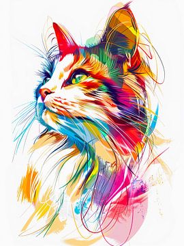 kleurrijke kat van haroulita
