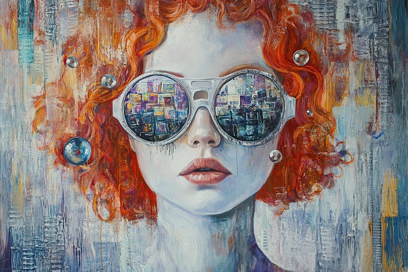 Les boucles ont l'air d'être des lunettes pour cheveux rouges Gloss par Peintures accrocheuses