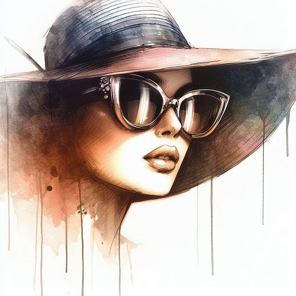 Watercolor Elegant Woman #2 by Chromatic Fusion Studio