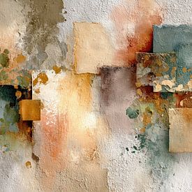 Abstract Schilderij - Aardetinten Rustig Organisch van Joriali Abstract