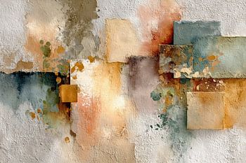 Peinture abstraite - Tons de terre Calme Organique