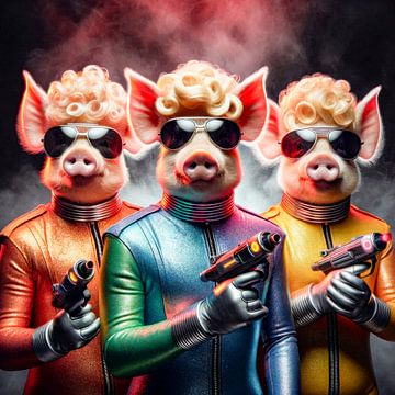 Space Pig Agents by The Incredibly Magical Photo Studio