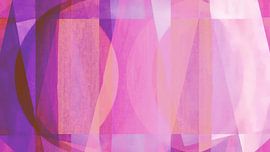 Mid-century Bauhaus shapes in meditative pink colours