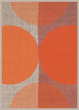 TW Living - Linen collection - Abstract ZEN orange van TW living