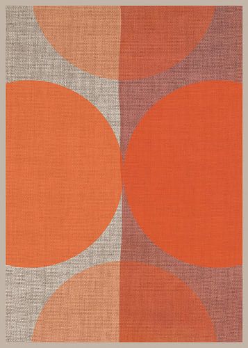 TW Living - Linen collection - Abstract ZEN orange