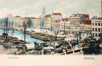 Leuvehaven Rotterdam in 1909 van Patricia Hofmeester