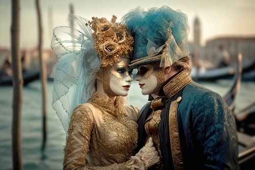 Venetiaanse maskers - verliefd in Venetië