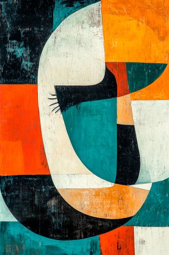 Abstracte kunst met geometrische vormen