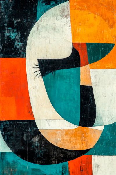 Abstract art with geometric shapes by Poster Art Shop