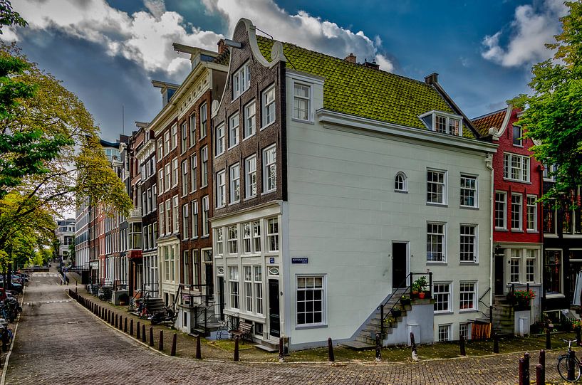 De Amstel hoek Achtergracht in Amsterdam. van Don Fonzarelli