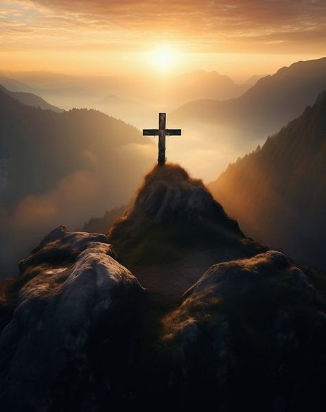 Sonnenaufgang in den Bergen von fernlichtsicht