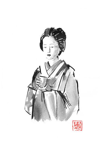 drinking geisha by Péchane Sumie