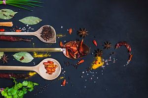 kruiden palet, herbs and spices van Corrine Ponsen