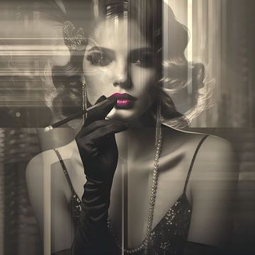 Smoking Woman twenties van FoXo Art