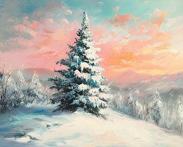 Winter Christmas tree by Wonderful Art