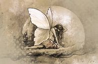 Elf in het maanlicht - fantasie kunstwerk van Emiel de Lange thumbnail