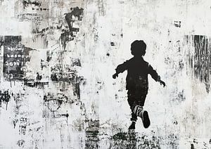 Kind Silhouette | Laufendes Kind Kunst