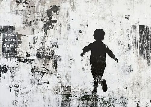 Kind Silhouette | Laufendes Kind Kunst