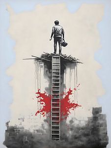 Banksy-Hommage Niemals aufgeben