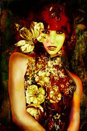 Porträt von Bodo, einem Blumenmädchen von Helga Blanke