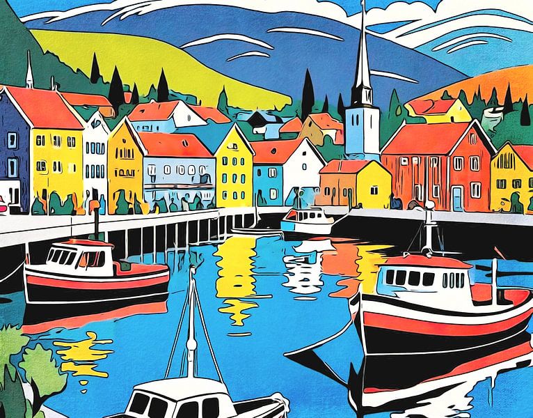Fjords de Norvège, motif 11 par zam art