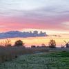 Dutch mill with colorful sky by Karla Leeftink