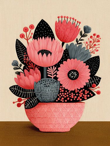 Grafisch Bloempotje 1