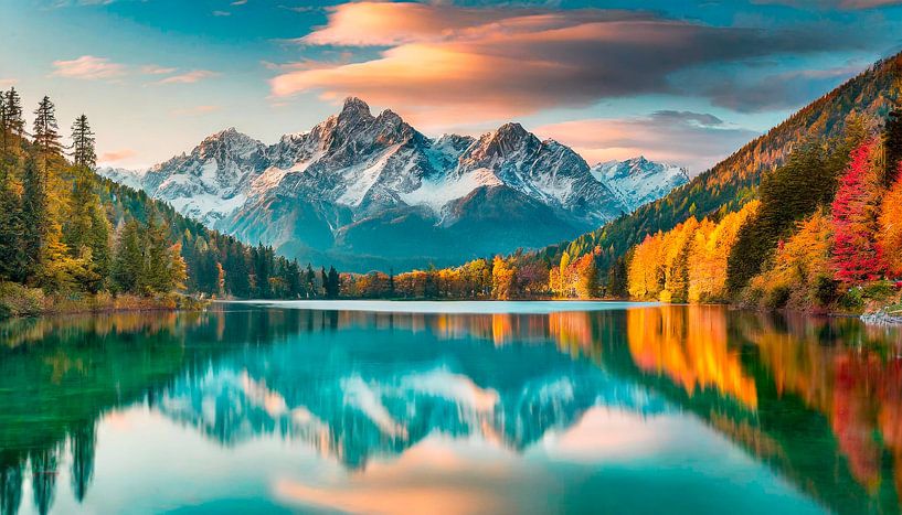 Landschap met meer van Mustafa Kurnaz