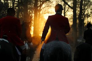 Het einde van de slipjacht, in ondergaande zon van Caroline van der Vecht