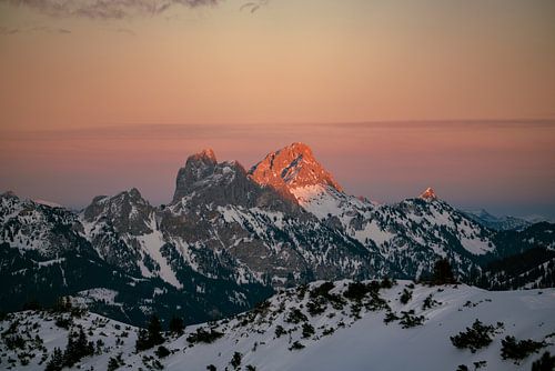 Zonsondergang boven de Kellenspitze