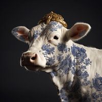 Koe in Delfts Blauw