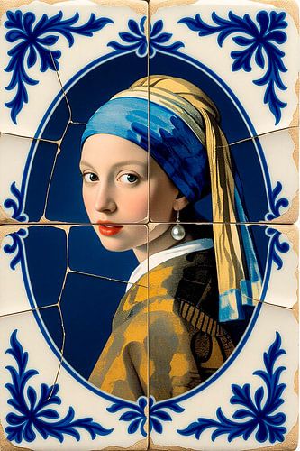 fille au carreau de perle sur Karin van Bylevelt