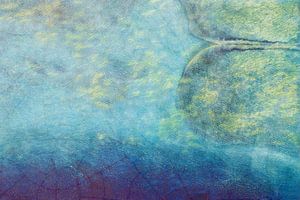 Abstract blauw en geel smoothy