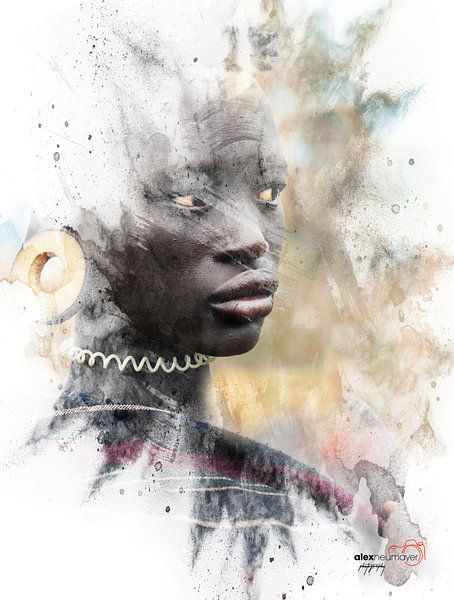 Girl from Mursi tribe by Alex Neumayer