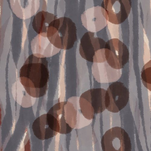 Japandi. Formes organiques en brun, beige, gris chaud.
