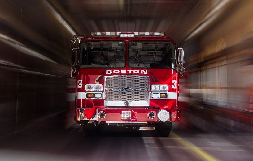 Amerikanisches Feuerwehrauto, Boston von Nynke Altenburg