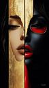 goud - zwart - rood van Gelissen Artworks thumbnail