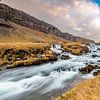 Wildly flowing roadside stream in Iceland by Wendy van Kuler Fotografie