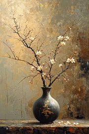 Bruin | Japandi Bloem | Bruin van Kunst Kriebels