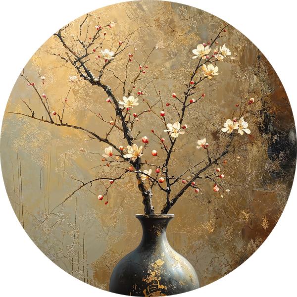 Bruin | Japandi Bloem | Bruin van Kunst Kriebels