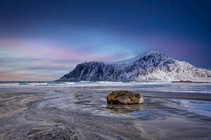 Strand van Unstad op de Noorse Lofoten van gaps photography