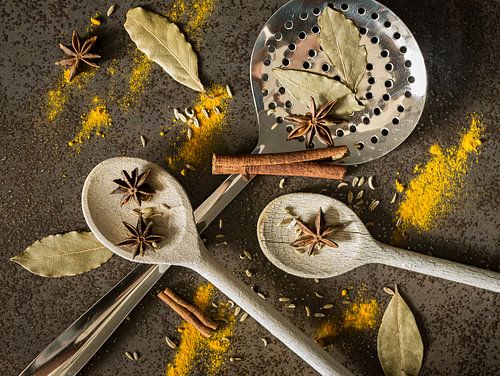Herbs on the counter