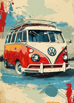 Volkswagen Kombi Poster van Laelaty Mubarokah