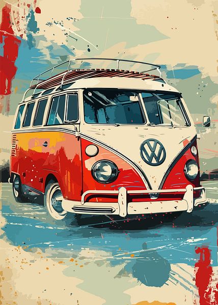 Volkswagen Kombi Poster by Lae