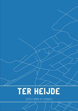 Blaupause | Karte | Ter Heijde (Südholland) von Rezona