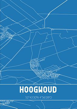 Blueprint | Map | Hoogwoud (North Holland) by Rezona