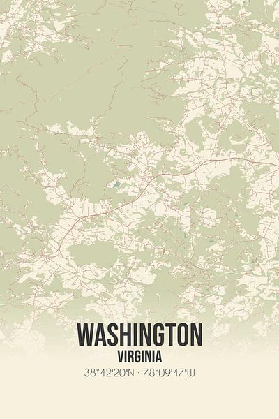 Carte ancienne de Washington (Virginie), Etats-Unis. par Affiches de lieux