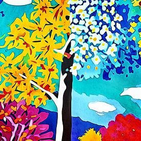 Bunte Landschaft #4 von zam art